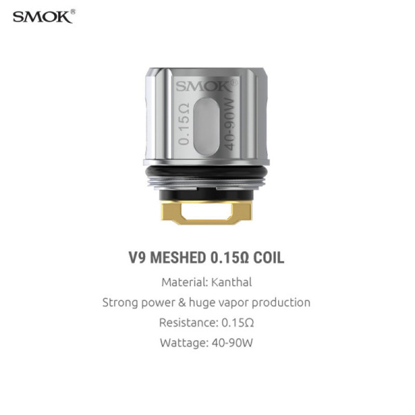 Résistances TFV9 - Smok - 0.15 Ohm Pack de 5