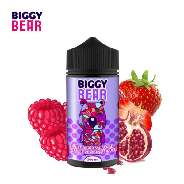 Fruits Rouge Grenades Fraise des Bois Acidulée 200ml - Biggy Bear