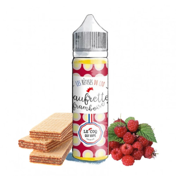 Gaufrette Framboise 50ml - Les Bêtises du Coq - Le Coq Qui Vape