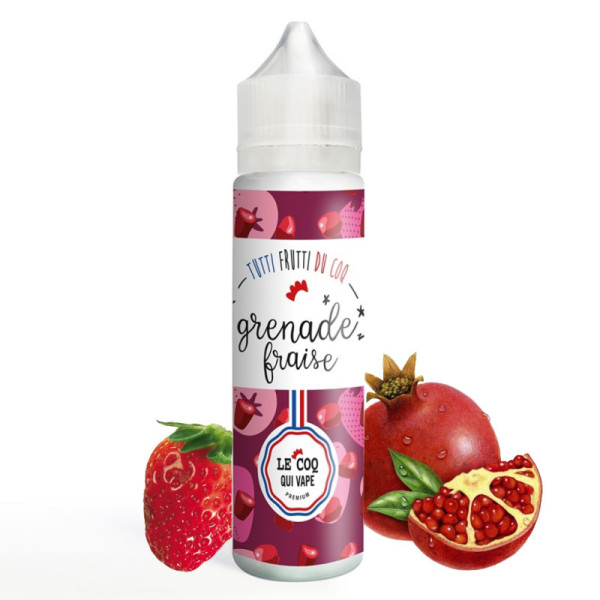 Grenade Fraise 50 ml – Tutti Frutti du Coq – Le Coq qui Vape