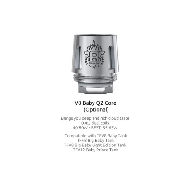 V8 Baby Q2 Coils - 0.4ohm pack of 5 - Smok