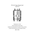 Résistances TFV16 Triple Mesh - Smok - 0.15 Ohm Pack de 3