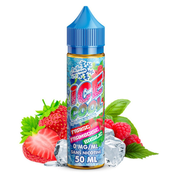 Erdbeere-Himbeere-Basilikum 50 ml – Ice Cool von Liquidarom
