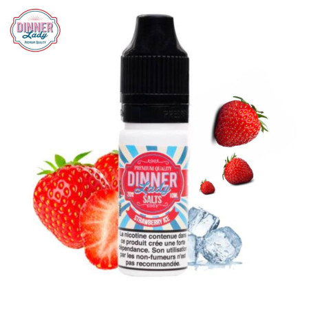 Strawberry Ice Nic Salt 10ml - Dinner Lady