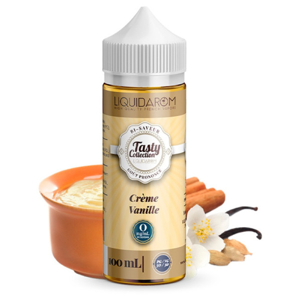E-liquide - Tasty Collection - Crème Vanille (Disponible en 50, 100ml et 200ml) - Liquidarom