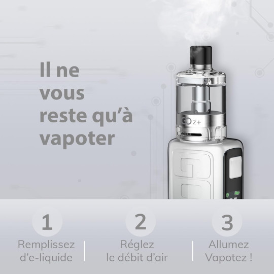 Kit GOZee Starter 2100mAh - Innokin - Rainbow : Batterie Longue Durée, Résistances Z-Coil, Réservoir 3.5ml
