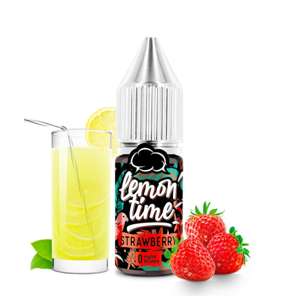 Strawberry 10 ml – Lemon Time von Eliquid France: Saftige Erdbeere auf einem Hintergrund aus spritziger Limonade 🍓🍋