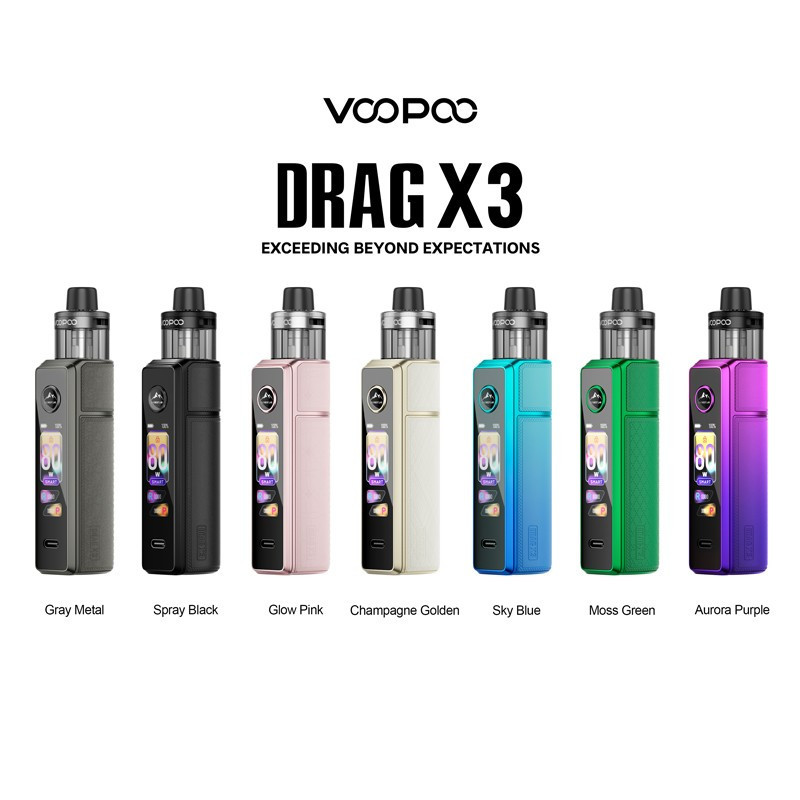 Drag X3 – VOOPOO – Grey Metal