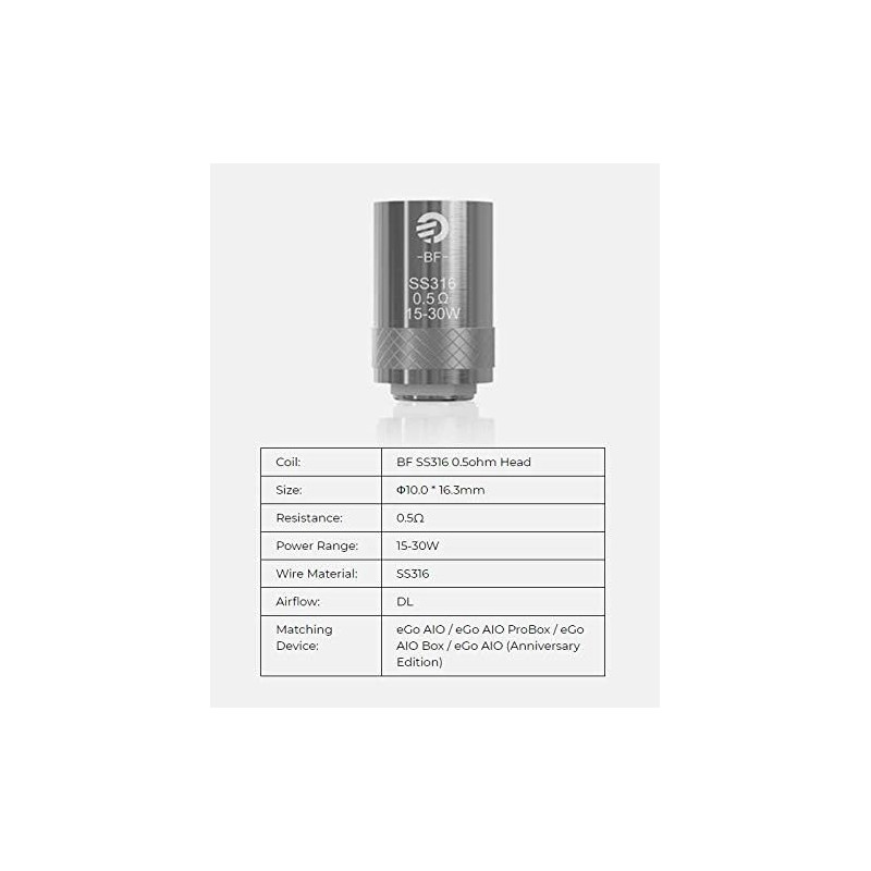 Cubis BF SS316-coils - Joyetech - 0,5 Ohm, set van 5