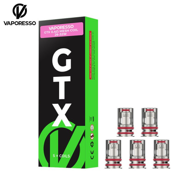 Résistances GTX - Vaporesso - V2 0.4 ohm Pack de 5