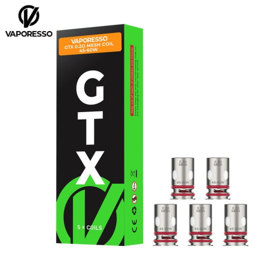 Résistances GTX - Vaporesso - V2 0.2 ohm Pack de 5