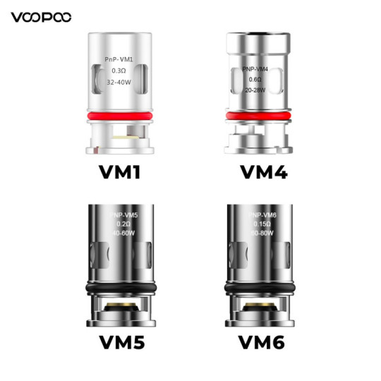 Pnp-DW60-Coils – Voopoo – 0,6 Ohm, 5er-Pack