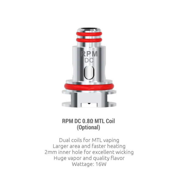 Résistances RPM DC MTL - Smok - 0.8 Ohm Pack de 5