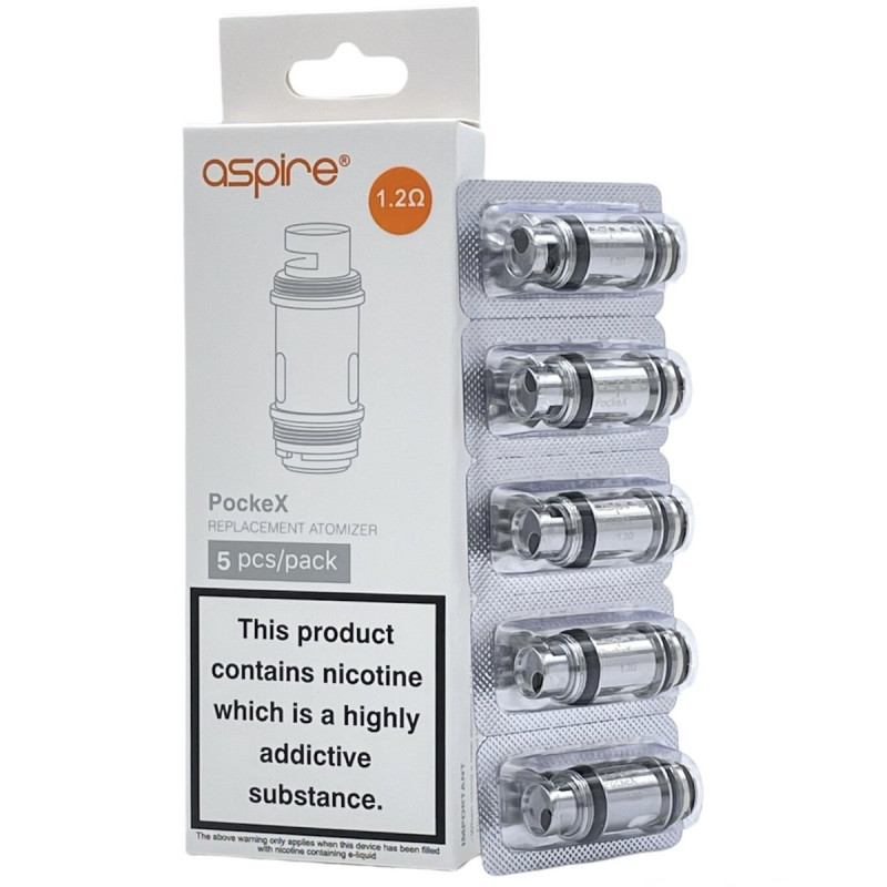 Résistances Pockex - Aspire- 1.20 Ohm Pack de 5