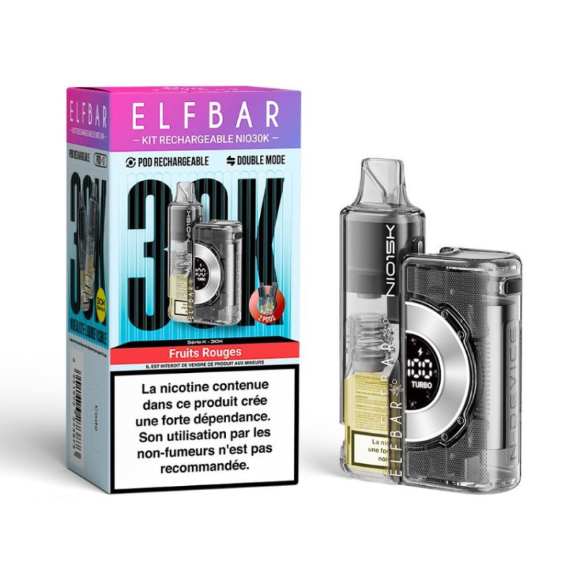 Puff Rechargeable Elfbar NIO 30K Fruits Rouges – 30 000 Puffs 20mg