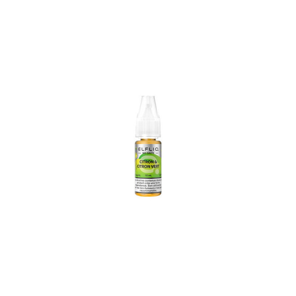 ELFLIQ Elfbar Citron & Citron Vert 10ml – Sel de Nicotine 50/50 10mg 20mg