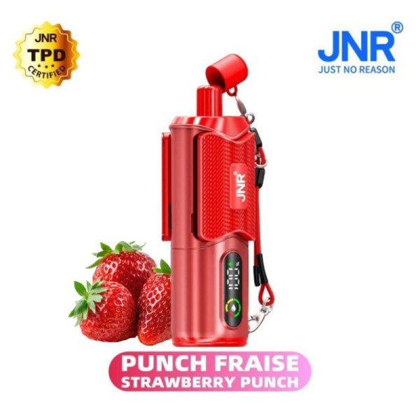 Puff JNR Shishasip 35K Strawberry Punch 🍓🥊 – Chicha Électronique 35 000 Puffs 6mg