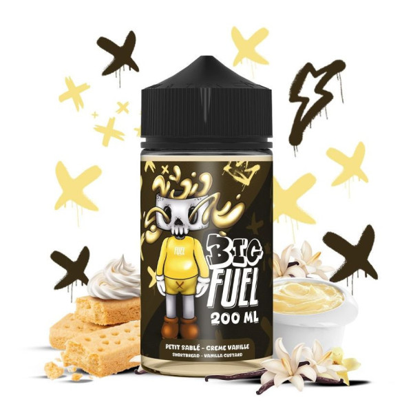 E-liquide BIG FUEL Petit Sablé – Crème Vanille 200ml 0mg – Maison Fuel – biscuit sablé doré