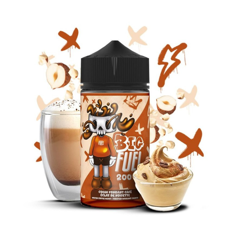 Cœur Fondant Café – Éclat de Noisette 200ml BIG FUEL Maison Fuel – Gourmand | 0mg 50/50 Boostable