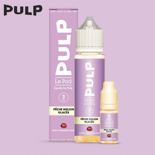 Pack Pêche Melon Glacés 60ml - Le Pod Liquide by Pulp - Fruité