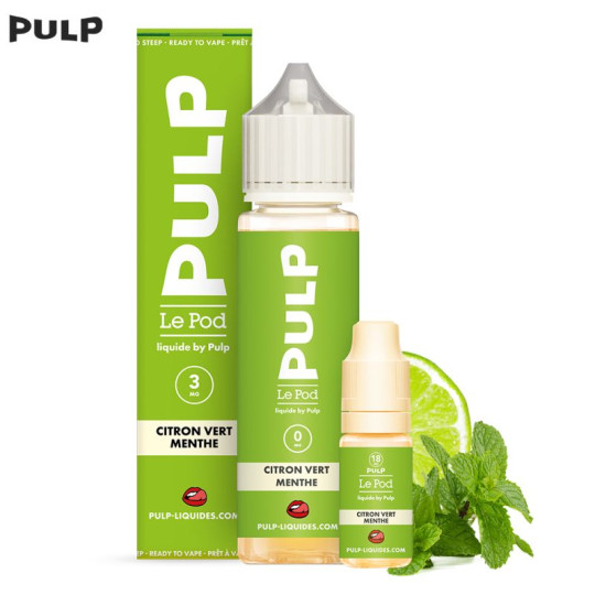 Pack Citron Vert Menthe 60ml - Le Pod Liquide by Pulp - Fruité Frais