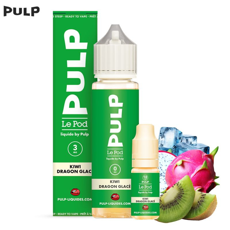 Pack Kiwi Dragon Glacé 60ml - Le Pod Liquide by Pulp - Fruité