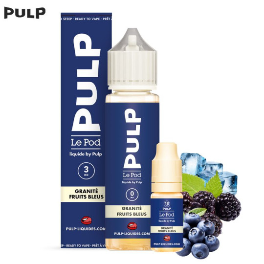 Pack Granité Bleu 60ml - Le Pod Liquide by Pulp - Fruité Frais