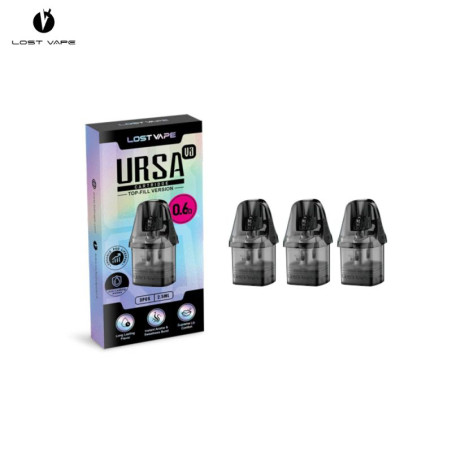 Cartouches Ursa V3 Lost Vape 0.6 Ohm - Pack de 3