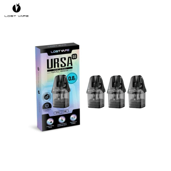 Cartouches Ursa V3 Lost Vape 0.8 Ohm - Pack de 3