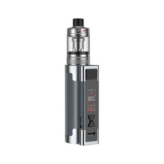 Kit Zelos 3 - Aspire - Compact et Élégant, Atomiseur Nautilus 3, Résistances Variées, Charge Rapide USB-C - Gunmetal