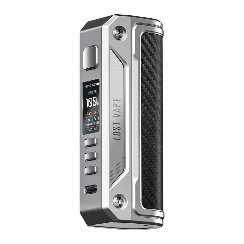 Box Thelema Solo - Lost Vape - Silver Carbon Fiber