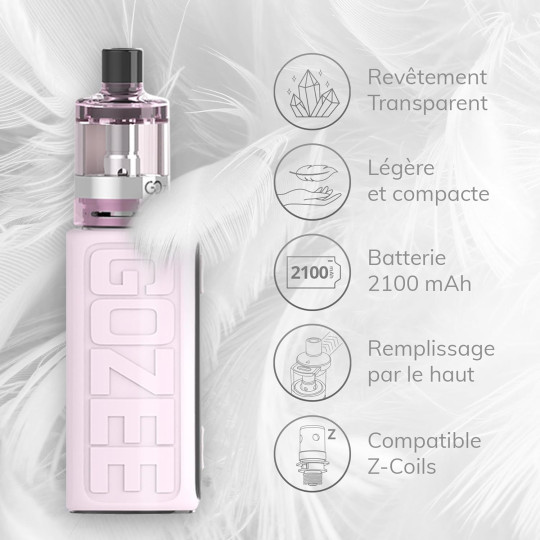Kit GOZee Starter 2100mAh - Innokin - Noir : Batterie Longue Durée, Résistances Z-Coil, Réservoir 3.5ml